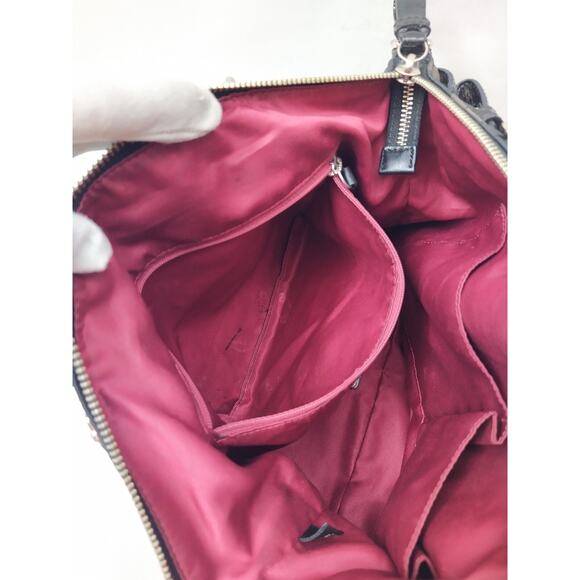 Coach Madison Signature Black Canvas Leather Zip Top Handle Satchel - Picture 13 of 16